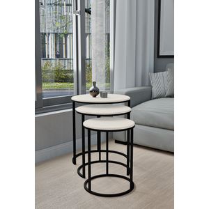 Lisa - White White Nesting Table (3 Pieces)