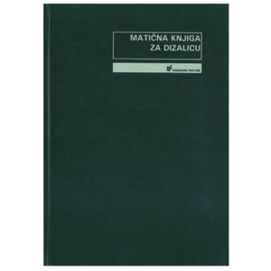 V-9-27/A MATIČNA KNJIGA ZA DIZALICU; Knjiga 32 stranice, 21 x 29,7 cm