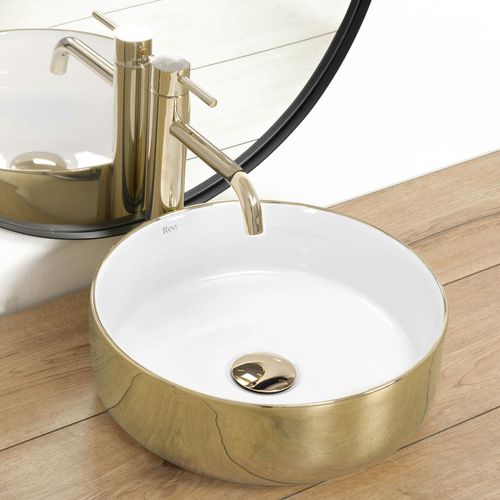 Umivaonik keramika Countertop SAMI GOLD WHITE slika 2