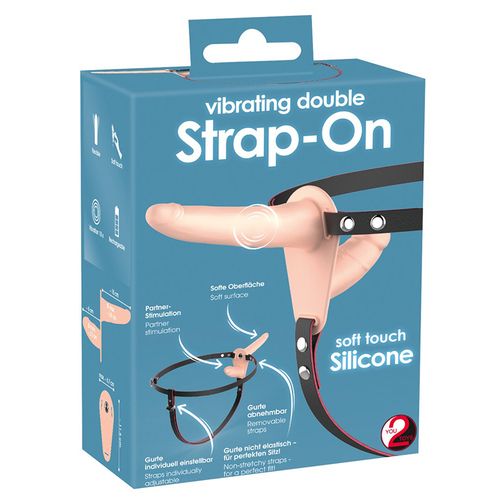 Dupli Vibrirajući Strap-On sa bežičnim daljinskim slika 1