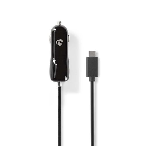 Auto punjač NEDIS CCHAC300ABK, 15W, USB-C, crno sivi slika 1