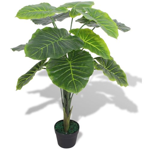 Umjetna biljka Taro s posudom 70 cm Zelena slika 6