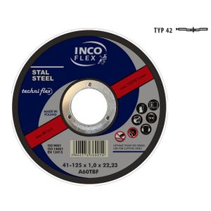 Incoflex rezna ploča za metal 125 x 3,2 mm zakrivljena