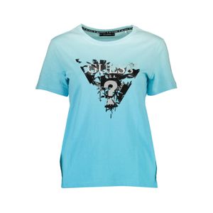 GUESS JEANS WOMEN'S SHORT SLEEVE T-SHIRT LIGHT BLUE