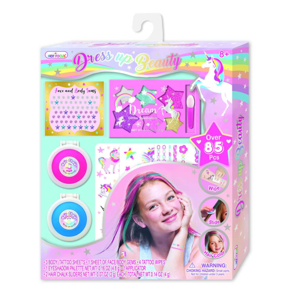 48482 Kozmetički Set Beauty - Jednorog sa sjenilima i kredama za kosu slika 1
