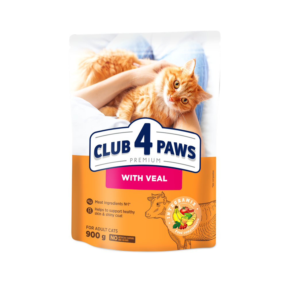 Club 4 Paws Hrana Za Mačke Sa Teletinom 900g slika 1