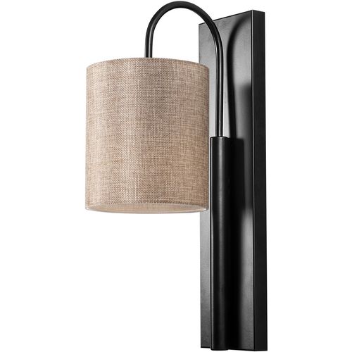 Opviq Zidna lampa BASTON, crno- bež, metal- platno, 14 x 20 cm, visina 42 cm, promjer sjenila 14 cm, visina 16 cm, E27 40 W, Baston - 3461 slika 1