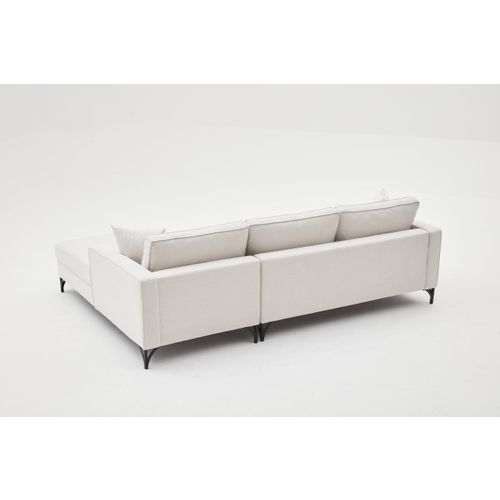 Atelier Del Sofa Kutna garnitura, Krem Crno, Berlin Right - Cream, Black slika 7