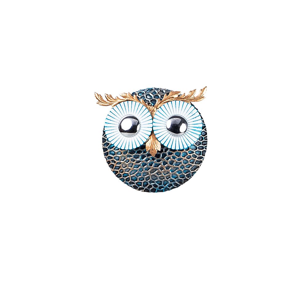 Decorative metal wall accessory Owl 3, colours: silver, multicolor slika 2