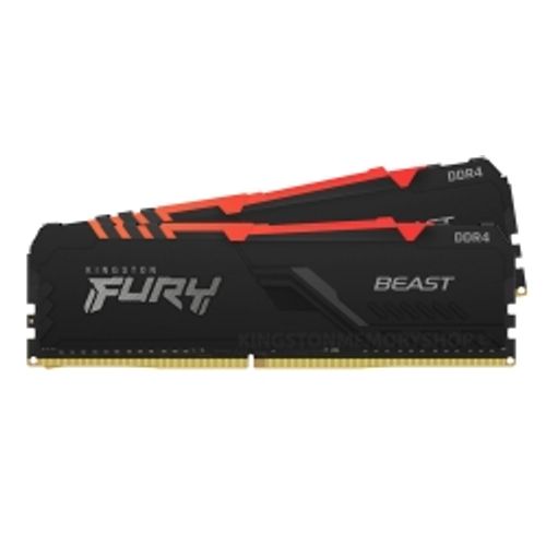 Memorija KINGSTON CL18 FURY Beast KF436C18BBK2 32 32GB(2X16GB) DIMM DDR4 3600MHz crna slika 1