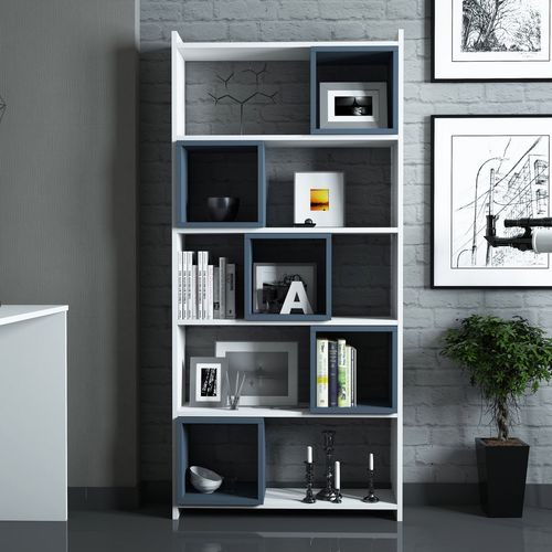 Box - White, Blue White
Blue Study Desk & Bookshelf slika 3