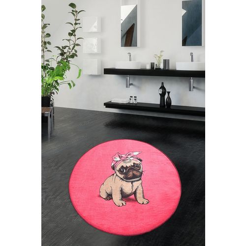 Colourful Cotton Prostirka kupaonska Pink Pug Djt (100 cm) slika 1