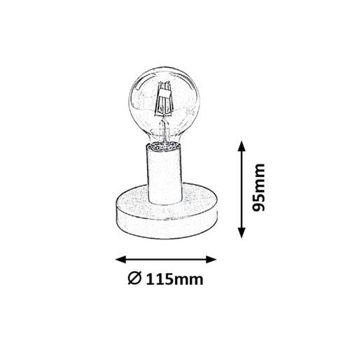 Rabalux Bowie stona lampa E27 60W crna slika 2