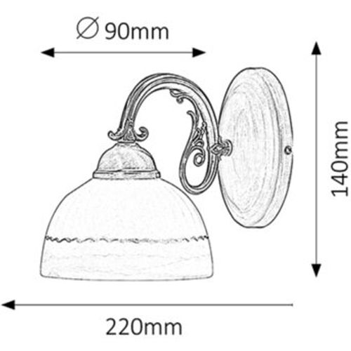 Rabalux Flossi zidna lampa E27 40W bronza Spoljna rasveta slika 2