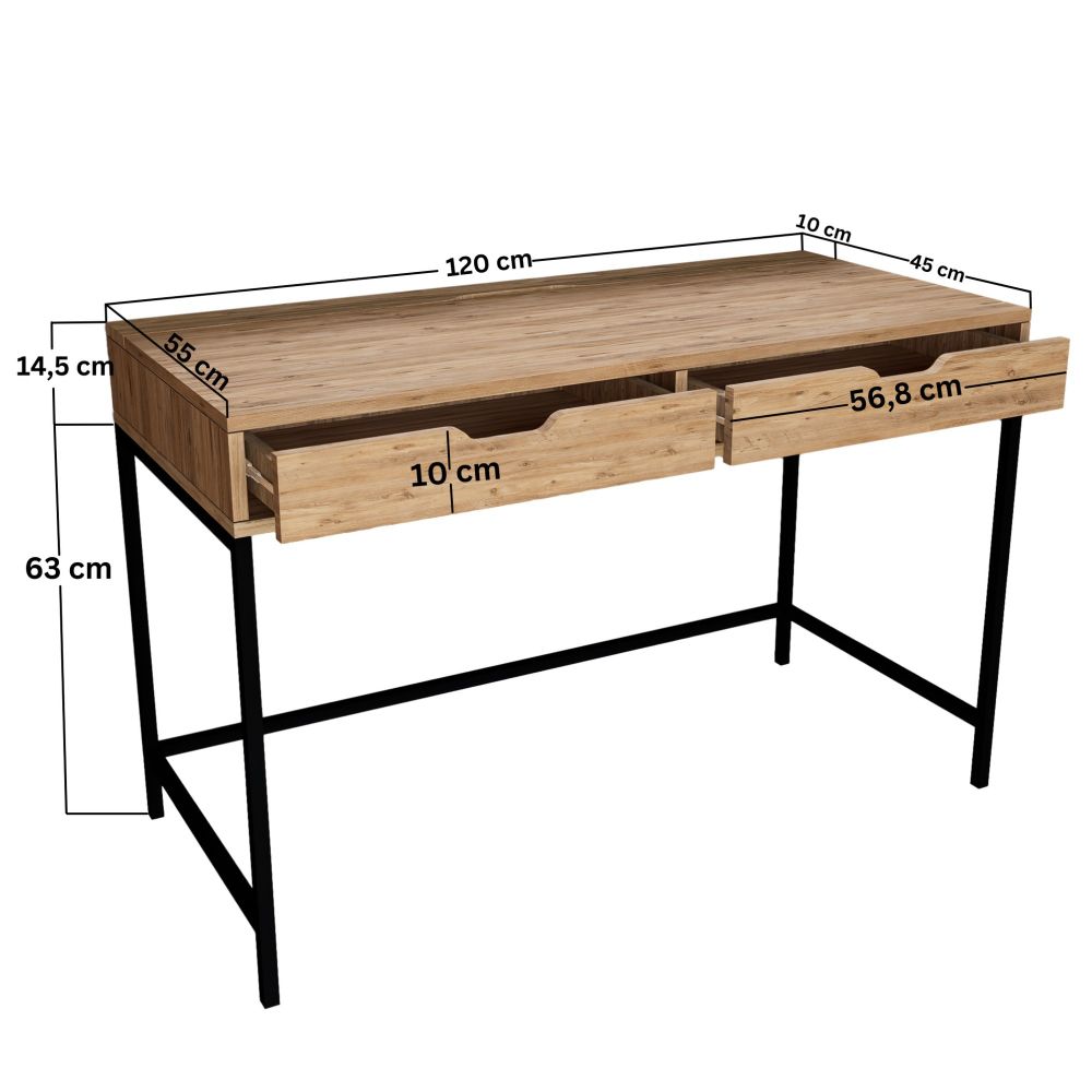 Radni stol Atlas 1600-61 Atlantic Pine slika 8
