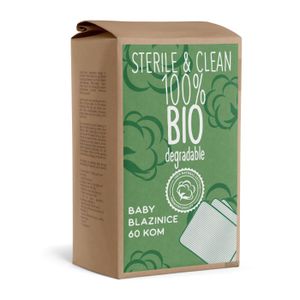 STERILE & CLEAN 100% BIO DEGRADABLE, BABY BLAZINICE 60 KOM