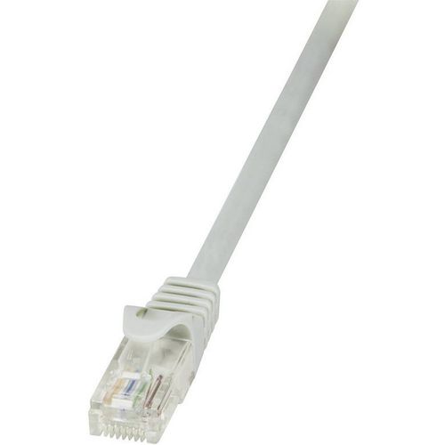 LogiLink CP1102U RJ45 mrežni kabel, Patch kabel cat 5e U/UTP 15.00 m siva  1 St. slika 1