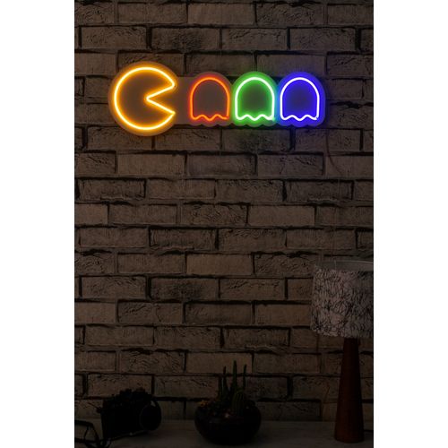 Pacman - Multicolor Multicolor Decorative Plastic Led Lighting slika 3