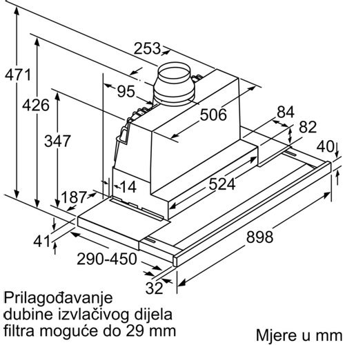 Bosch teleskopska napa DFS097K51 slika 6