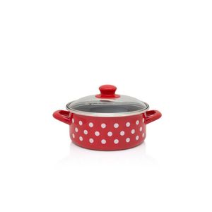 Metalac posuda plitka dekor red dots 20cm / 2,75lit