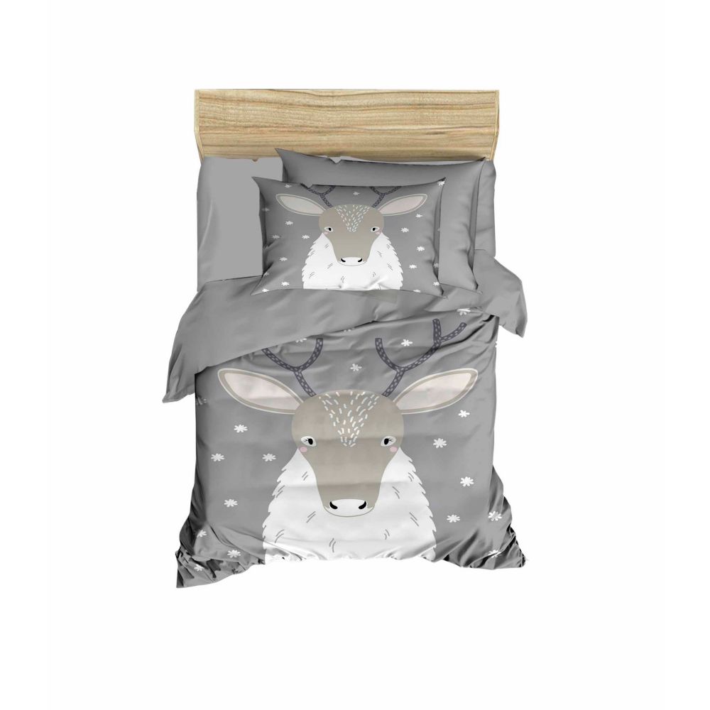 Set posteljine za bebe PH1101 u sivo-bijeloj boji slika 1