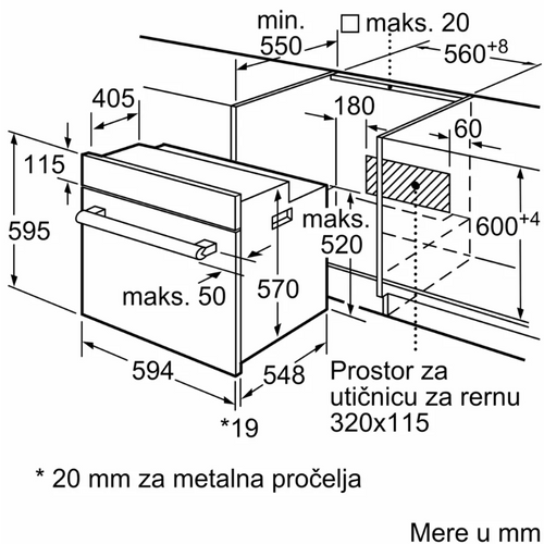 Bosch HBF154YS0 Ugradna multifunkcionalna rerna - Oštećena ambalaža/otpakovan slika 6