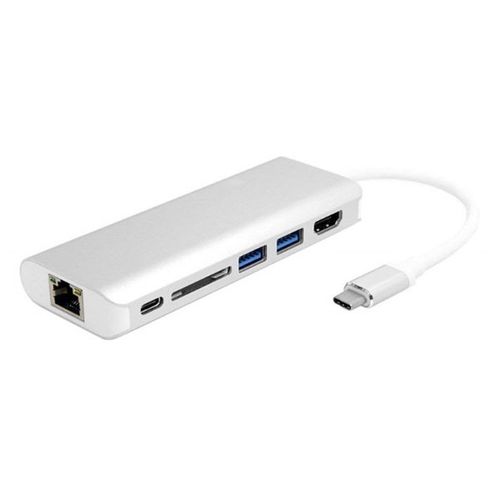 Linkom Adapter-konvertor TIP C na HDMI+2xUSB 3.0+SD+TIP C+RJ45 slika 1