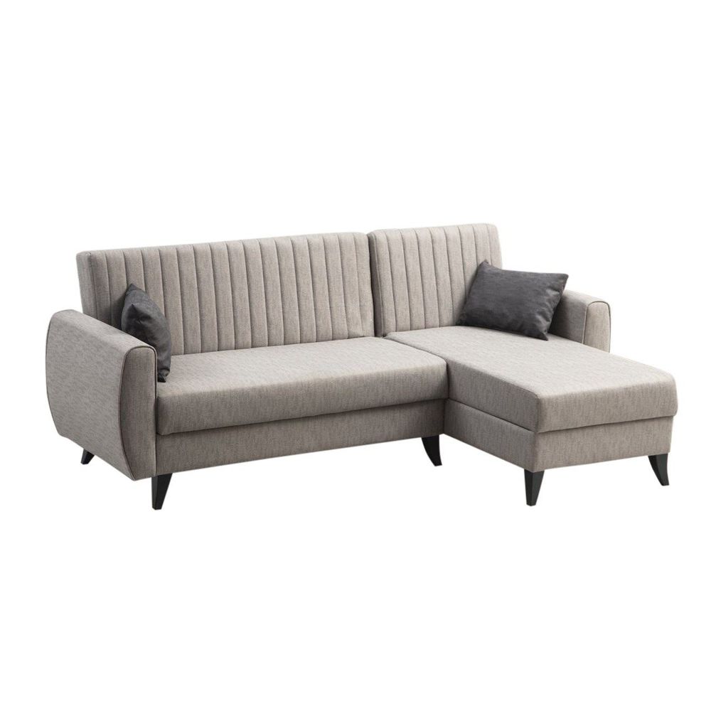 Alkon - Svijetlo Siva Ugaona Sofa na Razvlačenje slika 3
