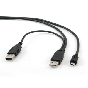 CCP-USB22-AM5P-3 Gembird Dual USB 2.0 A-plug to MINI 5pina kabl 0.9m