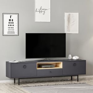 TV komoda Naturel - Antracit