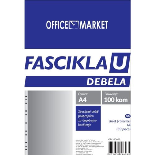 Fascikl "UR" 100my A4 sjajni prozirni 100/1 slika 3