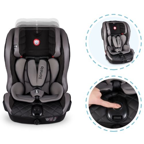 Lionelo autosjedalica Adriaan, ISOFIX, 9-36Kg, siva 2, 5g jamstva slika 6