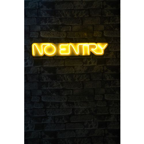 Wallity Ukrasna plastična LED rasvjeta, No Entry - Yellow slika 9