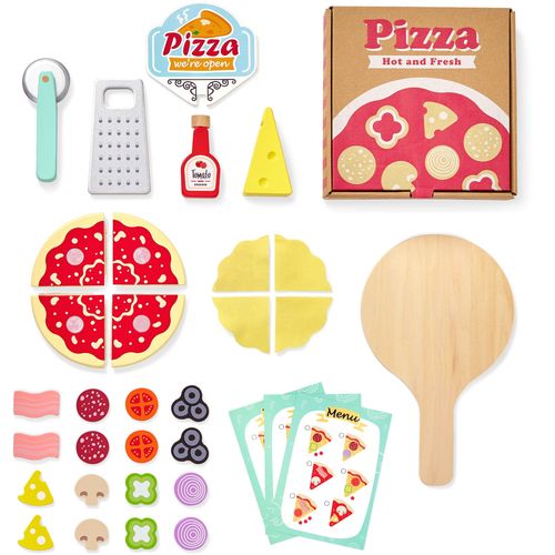 EcoToys drveni set za male pizza majstore slika 4