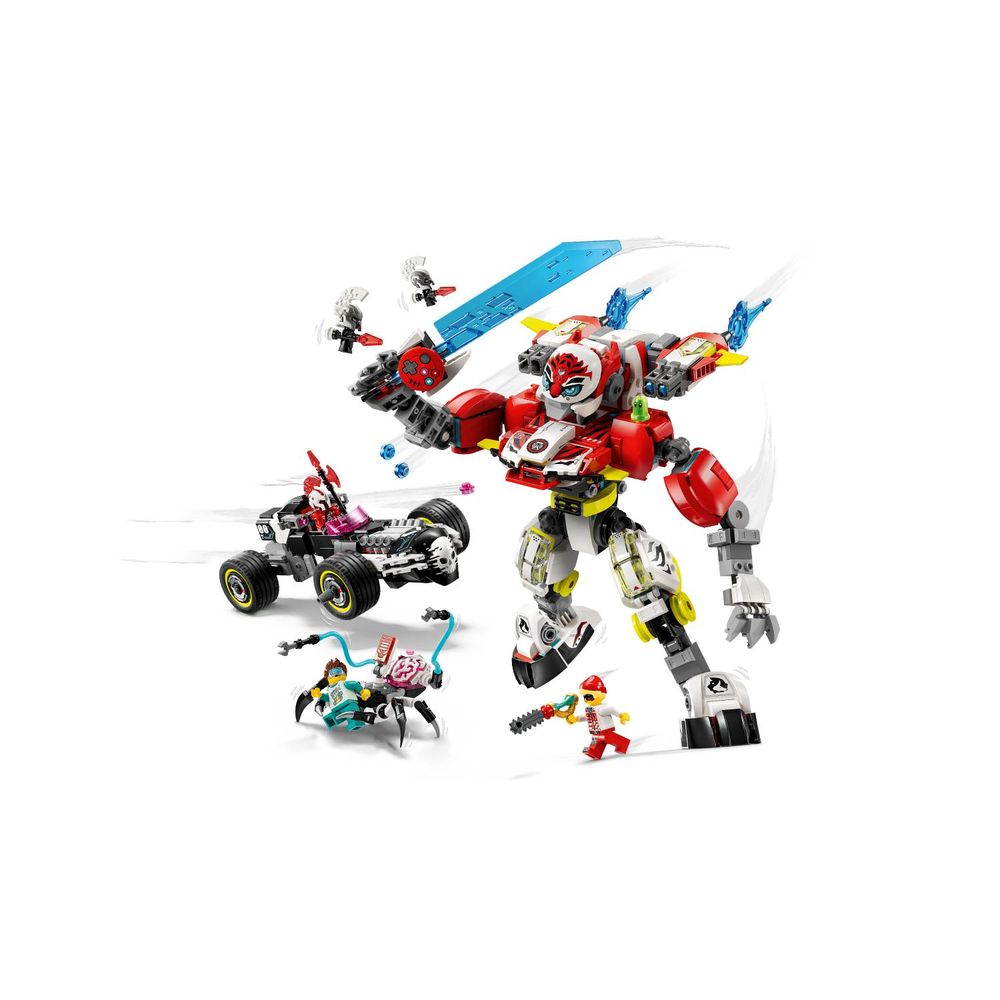 LEGO 71497 Cooperov robotski tigar i Zeroov sportski auto slika 7