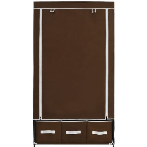 282458 Wardrobe Brown 87x49x159 cm Fabric slika 34