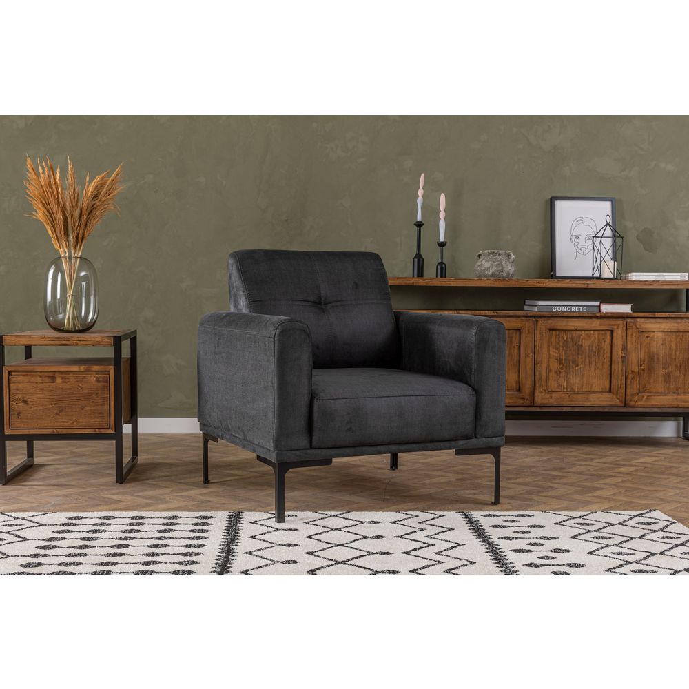 Mustang - Antracitni Wing Chair slika 1