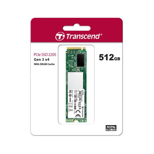 Transcend TS512GMTE220S M.2 NVMe 512GB, 2280, PCIe Gen3x4, 3D NAND flash, Read up to 3,500 MB/s, Write up to 2,800 MB/s slika 2