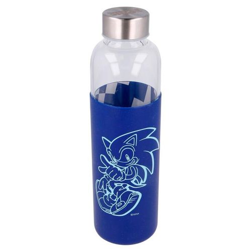 Sonic the Hedgehog Staklena Boca sa Silikonskom Navlakom - 585ml slika 1