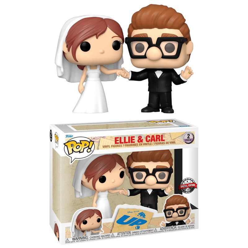 FUNKO POP pack 2 figures POP Disney UP Ellie & Carl Exclusive OŠTEĆENA AMBALAŽA image