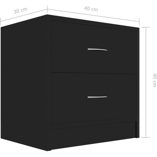 Noćni ormarići 2 kom visoki sjaj crni 40 x 30 x 40 cm iverica slika 13