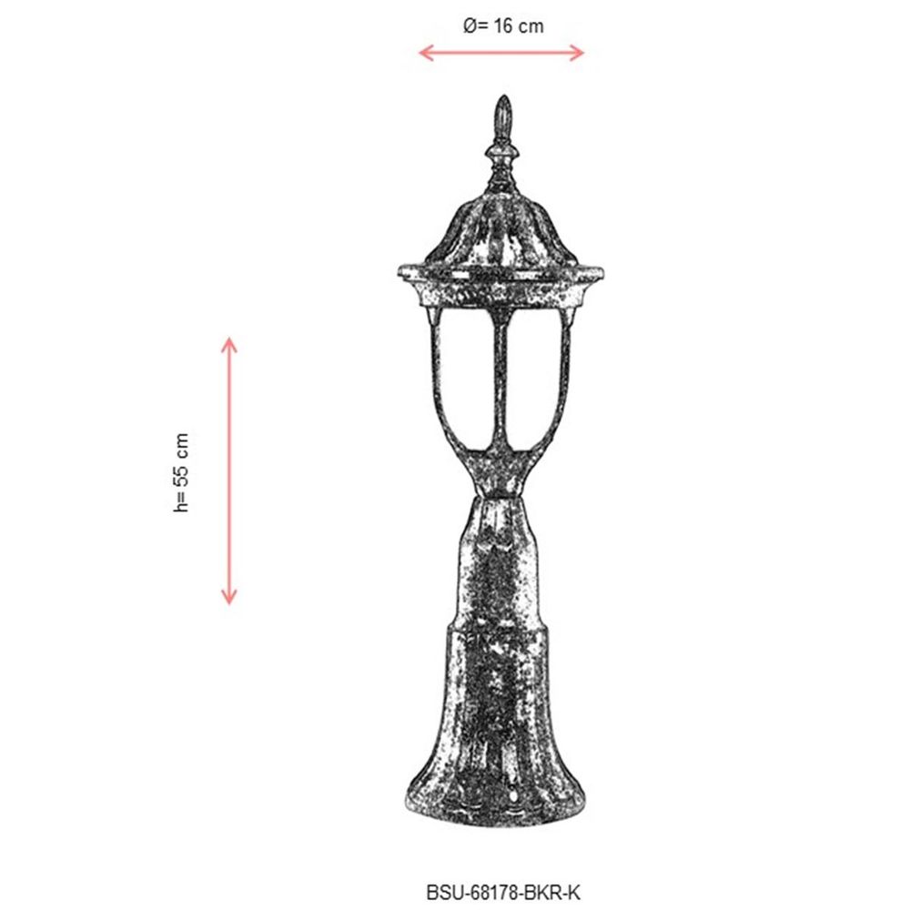 BSU-68178-BKR-K Smeđa Spoljašnja Zidna Lampa slika 3