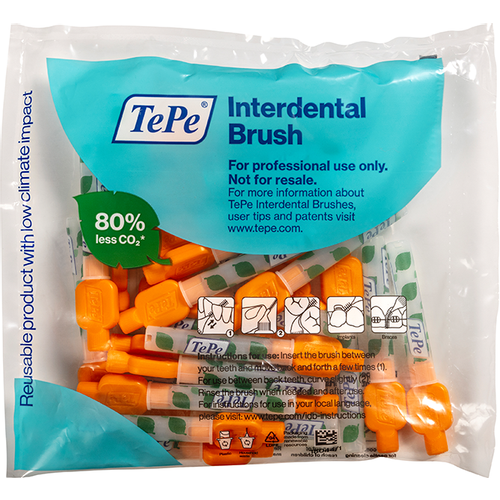 TePe Original Interdentalne četkice Narančaste vel. 1 / 0,45 mm - multi-pack vrećica 25 kom slika 1