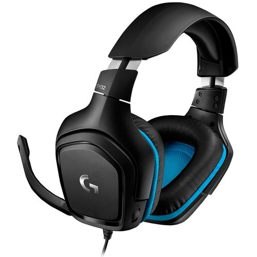 LOGITECH G432 Gaming Slušalice s žicom 7.1 - Umjetna koža - Crna/Plava - USB slika 1