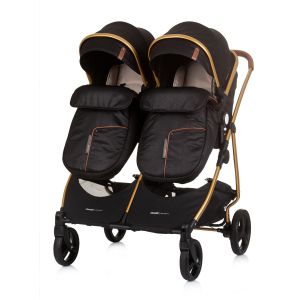 Chipolino Kolica za blizance Duo Smart Kbds02401Og, Obsidian/Gold