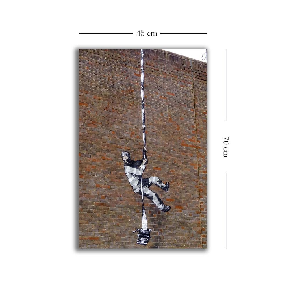 Dekorativna Slika na Platnu 'Banksy' u Više Boja, 45x70 cm slika 3