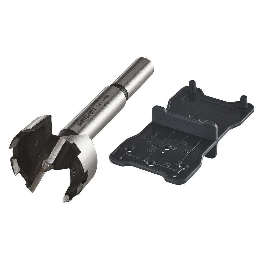 Wolfcraft Set Forstner Svrdlo fi 35mm x 90 mm + Šablon Za Šarke / 2 dijelni - 8728000 slika 1