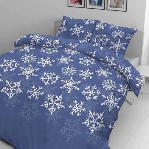 Pamučna posteljina Svilanit White Snowflakes slika 4