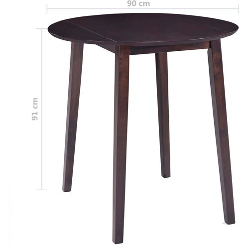 Barski stol od masivnog drva 90 x 91 cm tamno smeđi slika 33