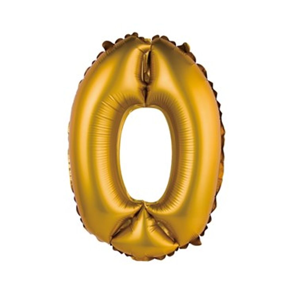 BC-AZL0 Folijski balon MATT 35 cm 0, Zlatni slika 1